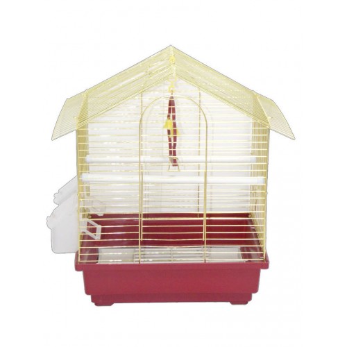 DAYANG İKI KAPILI ÇATILI MUH.KAFES PIRINÇ 30X23X39 X 1 ADET