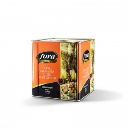 Fora Edremit Çizik Yeşil Zeytin (1*8 Kg)