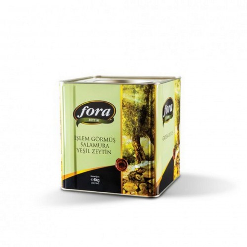 Fora Dilimli Yeşil Zeytin (1*8 Kg)