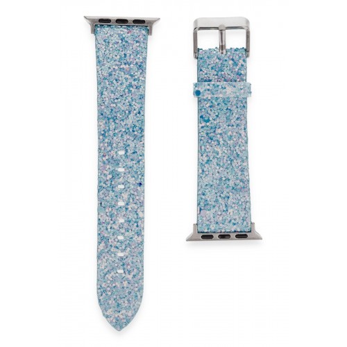 Newface Apple Watch 44mm Starry Taşlı Kordon - Turkuaz