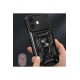 Newface iPhone 16 Kılıf Pars Lens Yüzüklü Silikon - Gümüş