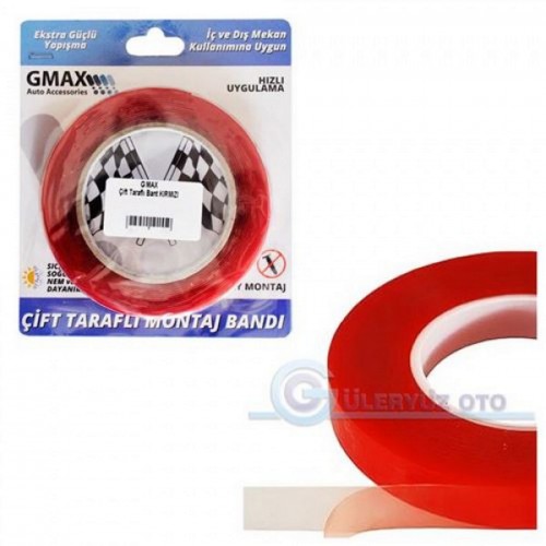 ÇİFT TARAFLI BANT 07mm*5m KIRMIZI
