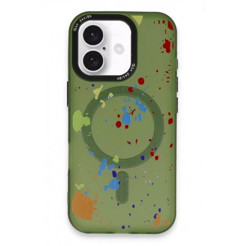 Joko iPhone 16 Colorful Magsafe Kapak - Koyu Yeşil