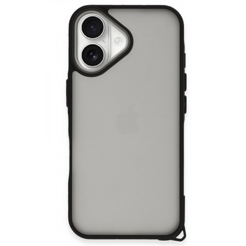 Newface iPhone 16 Kılıf Elegant Kapak - Siyah