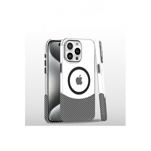 Joko iPhone 16 Pro Carbon Puzzle Magsafe Kapak - Beyaz