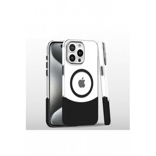 Joko iPhone 16 Pro Max Carbon Puzzle Magsafe Kapak - Siyah