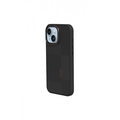 Joko iPhone 15 Orange Karbon Magsafe Kapak - Siyah