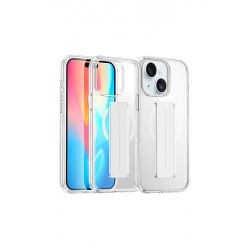Joko iPhone 15 Kılıf Alfa Magsafe Standlı Kapak - Şeffaf