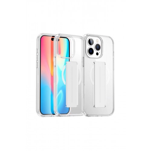Joko iPhone 15 Pro Max Kılıf Alfa Magsafe Standlı Kapak - Şeffaf