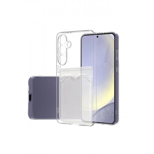 Newface Samsung Galaxy S24 FE Kılıf Kart Şeffaf Silikon - Şeffaf