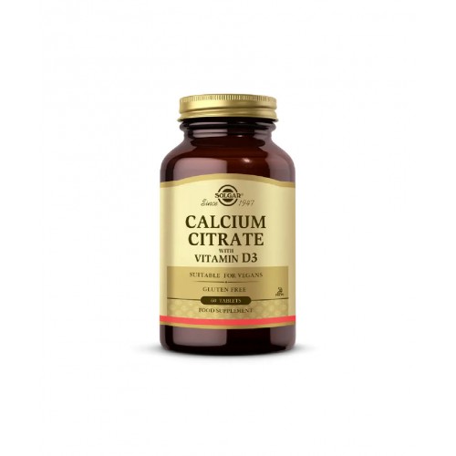 Solgar Calcium Citrate With Vitamin D3 60 Tablet