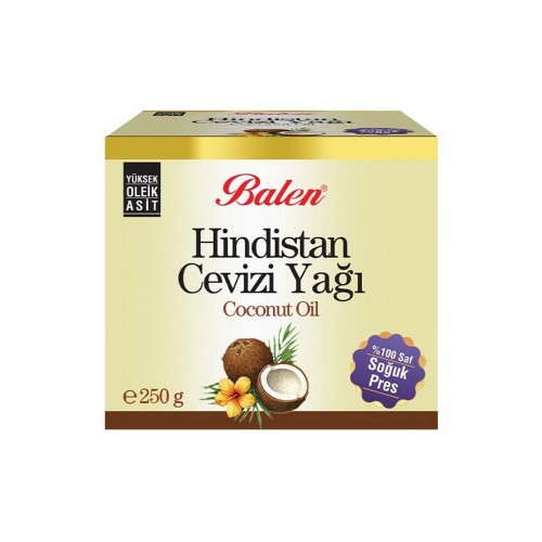 Balen Hindistan Cevizi Yağı 250 G | Cilt Besleyici ve Saç Bakımına Yardımcı Doğal Yağ