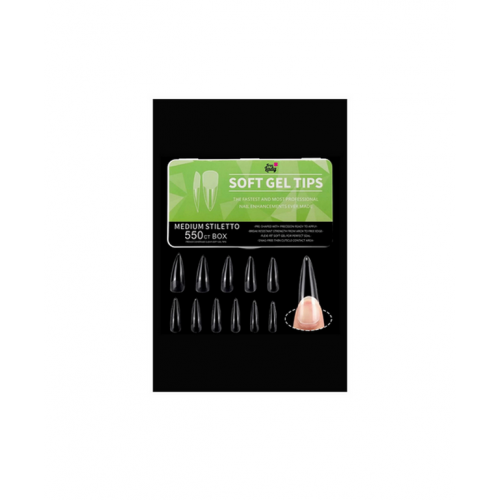 Jel tips Protez Tırnak Soft Jel Tips 550’li Medium Stiletto