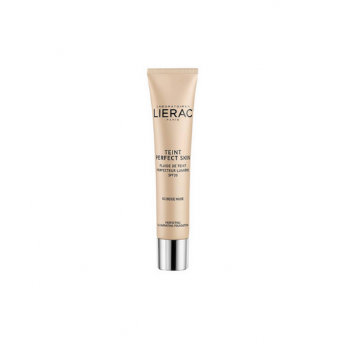 Lierac Teint Perfect Skin Spf 20  Fondöten | Nude Beige 02 30 ml | Cildinize Doğal Işıltı Veren Ve Kusurları Kapatan Fondöten