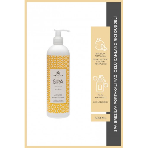 Kallos Spa Brezilya Portakalı Yağı Özlü Canlandırıcı Duş Jeli 500 ML