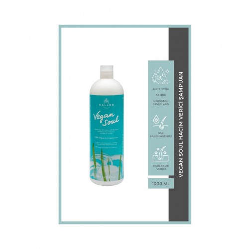 Kallos Vegan Soul Hacim Verici Şampuan 1000 ML
