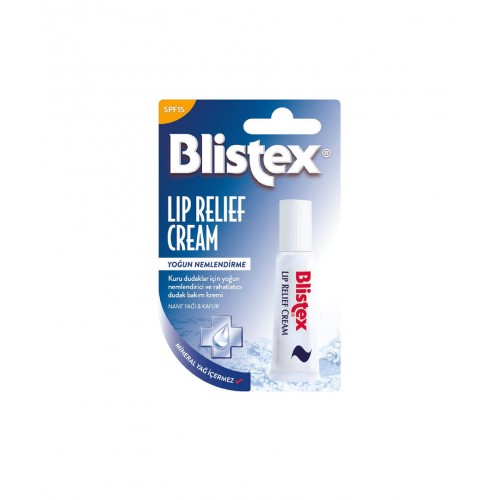 Blistex Lip Relief Cream | Kuru ve Çatlamış Dudaklara Özel Onarıcı ve Rahatlatıcı Dudak Bakım Kremi