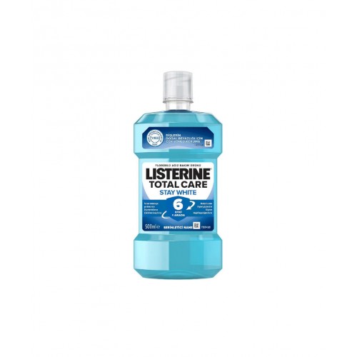 Listerine Stay White 500 ml | Dişleri Beyazlatmaya ve Koku Önlemeye Yardımcı Ağız Bakım Suyu