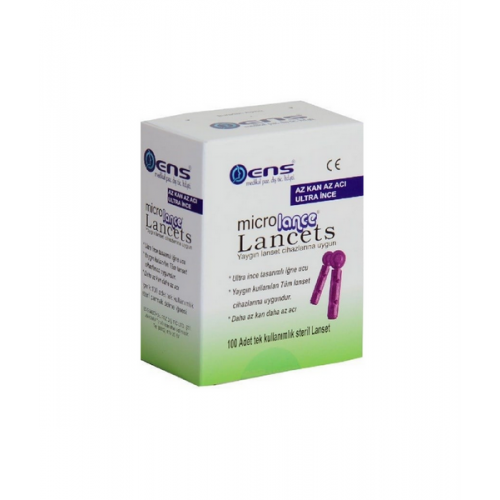 Ens Micro Lance Lancets 100 Adet Lanset | Ultra İnce İğne Ucu