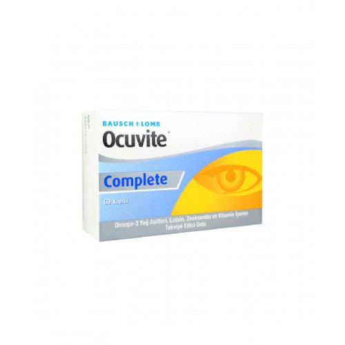Ocuvite Complete 60 Kapsül | Görme Fonksiyonlarını Güçlendirmeye Yardımcı Takviye Edici Gıda