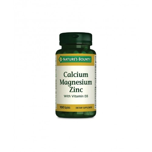 Nature's Bounty Calcium Magnesium Zinc D3 100 Tablet | Kalsiyum, Çinko ve Magnezyum İçeren Kemik Güçlendirici Takviye Gıda