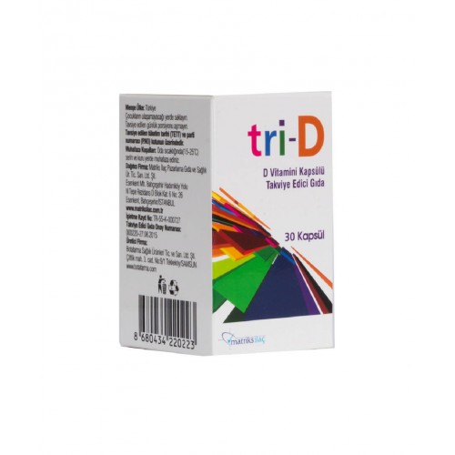 tri-D 30 Kapsül | Enerji Seviyelerini Artırmaya, Bağışıklık Sistemini Güçlendirmeye ve Yorgunluk Hissini Azaltmaya Yardımcı Takviye Edici Gıda