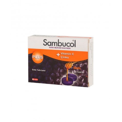 Sambucol Plus Ballı Pastil | Bağışıklık Sistemi Destekleyici ve Solunum Yolları Sağlığı Koruyucu Gıda Takviyesi