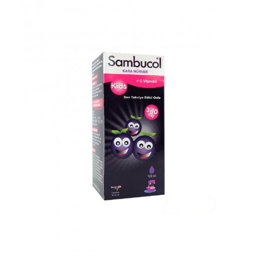 Sambucol Kids Kara Mürver Özütü 120 ml | Çocukların Bağışıklık Sistemini Desteklemeye Yardımcı Takviye Edici Gıda