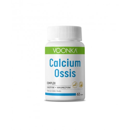 Voonka Calcium Ossis 62 Tablet | Vitamin K, Vitamin D, Kalsiyum ve Magnezyum İçeren Kemik Sağlığı Destekleyici Takviye Edici Gıda