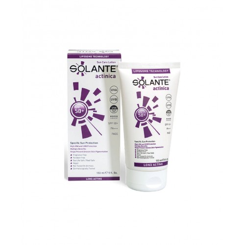 Solante Actinica Güneş Koruyucu 150 ml | Suya Dayanıklı ve Ağırlık Hissi Bırakmayan Güneş Koruyucu