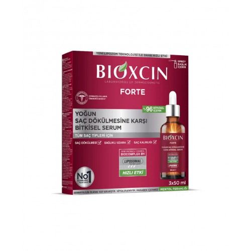 Bioxcin Forte 3'lü Serum | Yoğun Saç Dökülmesi Karşıtı Saç Serumu