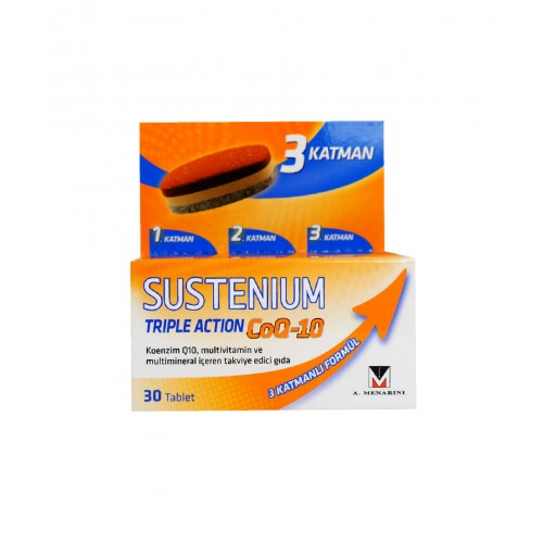 Sustenium Triple Action 30 Tablet | Bağışıklık Sistemini Desteklerken, Genel Sağlık ve İyilik Haline Katkıda Bulunmaya Yardımcı Takviye Edici Gıda