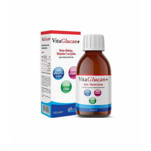 VitaGlucan Beta Glucan Şurup 150ml | Beta Glukan, C Vitamini, Çinko İçeren Takviye Edici Gıda