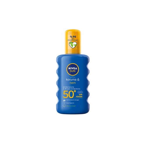 Nivea Sun Koruma ve Nem Güneş Spreyi 200 ml | Cildinizi Güneşin Zararlı Etkilerinden Korurken Nemlendiren Koruyucu Sprey