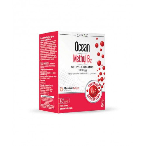 Ocean Methyl B12 Dilaltı Spreyi 10 ml | Vücudunuzun Enerji Seviyelerini Desteklemeye ve Genel Sağlığınıza Katkıda Bulunmaya Yardımcı Takviye Edici Gıda