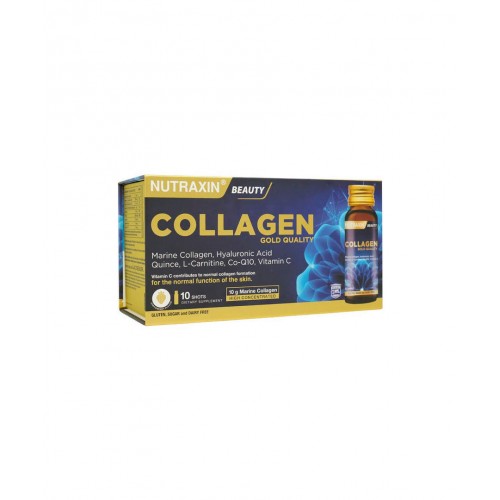 Nutraxin Gold Collagen 10 Shot | Cildin Elastikiyetini Artıran ve Daha Genç Bir Görünümü Destekleyen Takviye Edici Gıda