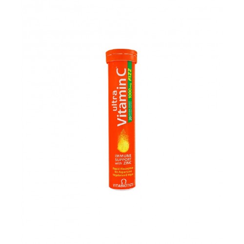Vitabiotics Ultra Vitamin C 1000 mg 20 Efervesan Tablet | Bağışıklık Sisteminizi Desteklemek, Cilt Sağlığını Artırmak ve Genel Enerji Seviyenizi Yükseltmeye Yardımcı Takviye Edici Gıda