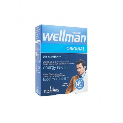 Wellman Original 30 Tablet | Erkeklere Özel Enerji Seviyelerini Artırmaya, Bağışıklık Sistemini Güçlendirmeye ve Genel Sağlığı Desteklemeye Yardımcı Takviye Edici Gıda