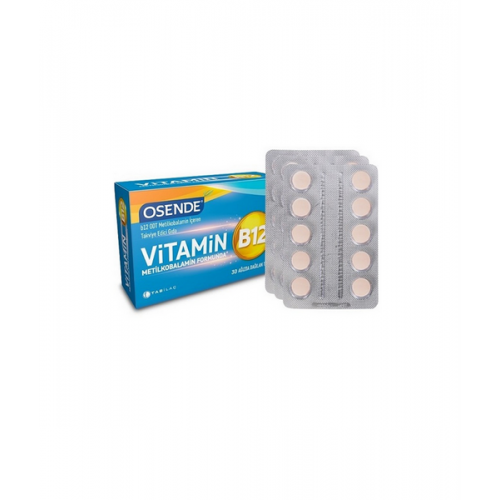 Osende Vitamin B12 30 Tablet | Metilkobalamin  Formunda B12 Vitamini İçeren Takviye Edici Gıda