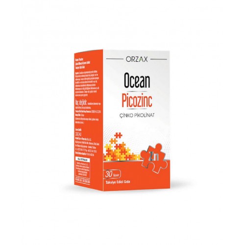 Ocean Picozinc 30 15 Tablet | Bağışıklık Sistemi ve Cilt Sağlığının Güçlenmesine Yardımcı Takviye Edici Gıda