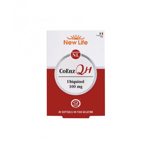 New Life CoEnz QH Ubiquinol 100 mg 60 Kapsül | Hücresel Enerji Üretimini Artırmaya Yardımcı Takviye Edici Gıda