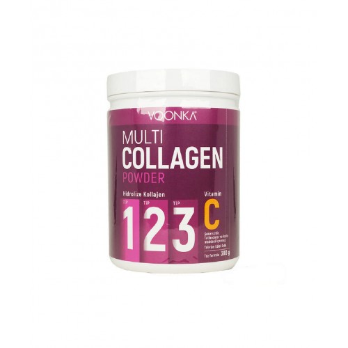 Voonka Multi Collagen Powder   Vitamin C 300 gr | Cilt, Eklem, Saç ve Tırnak Sağlığı Destekleyen Kolajen Takviyesi