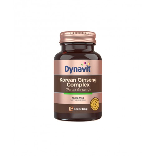 Dynavit Korean Ginseng (Panax) 30 Kapsül | Enerji Seviyelerini Dengelemeye ve Zihinsel Performansı Artırmaya Yardımcı Takviye Edici Gıda