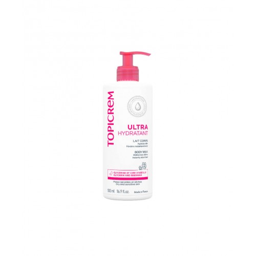 Topicrem Ultra Moisturizing Body Milk 500 ml | 48 Saat Yoğun Nemlendiren, Besleyici ve Koruyucu Vücut Losyonu