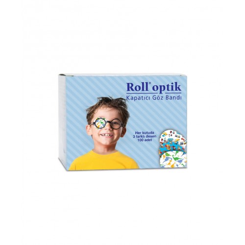 Roll Optik Desenli Kapatıcı Göz Bandı 100 Adet | Erkek