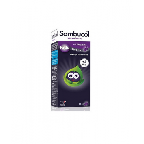 Sambucol Kids Drop 20 ml | Çocuklar İçin Kara Mürver ve Kuşburnu İçeren Takviye Edici Gıda