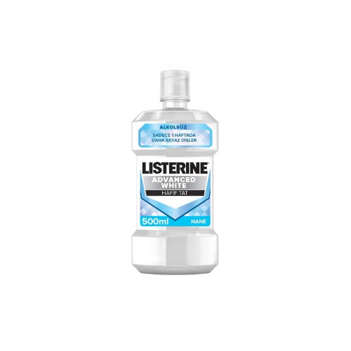 Listerine Advanced White 500 ml | Dişleri Beyazlatmaya Yardımcı Ağız Bakım Suyu