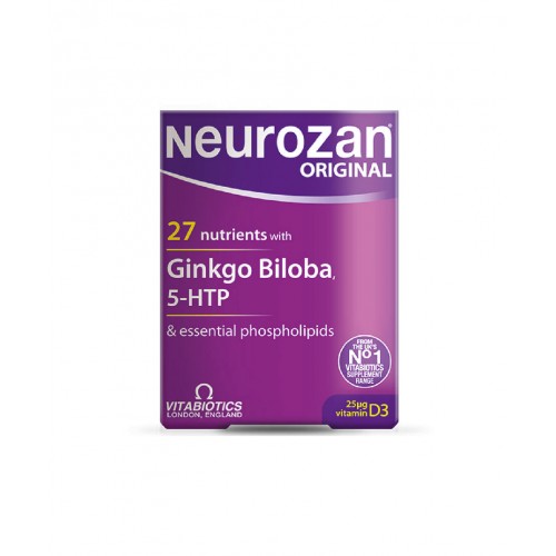 Vitabiotics Neurozan 30 Tablet | Hafıza, Konsantrasyon ve Genel Zihinsel Fonksiyonları Destekleyen Takviye Edici Gıda