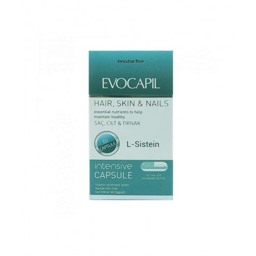 Evocapil İntensive 60 Kapsül | Saç, Cilt, Tırnak Sağlığını Desteklemeye Yardımcı Takviye Edici Gıda
