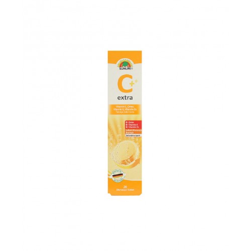 Sunlife C Extra 20 Efervesan Tablet | Yorgunluk ve Bitkinlik Hissini Azaltmaya Yardımcı Takviye Edici Gıda